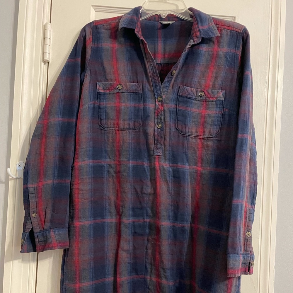 This is an Eddie Bauer flannel dress.